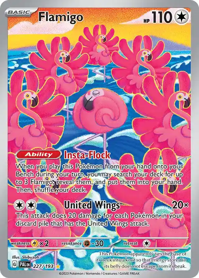 Flamigo Illustration Rare (227) 2023 Pokemon Pal EN-Paldea Evolved
