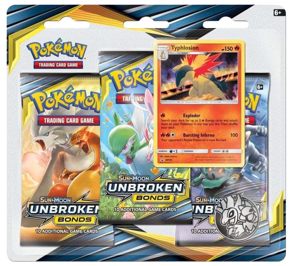 Unbroken Bonds 3 Pack Blister [Typhlosion]