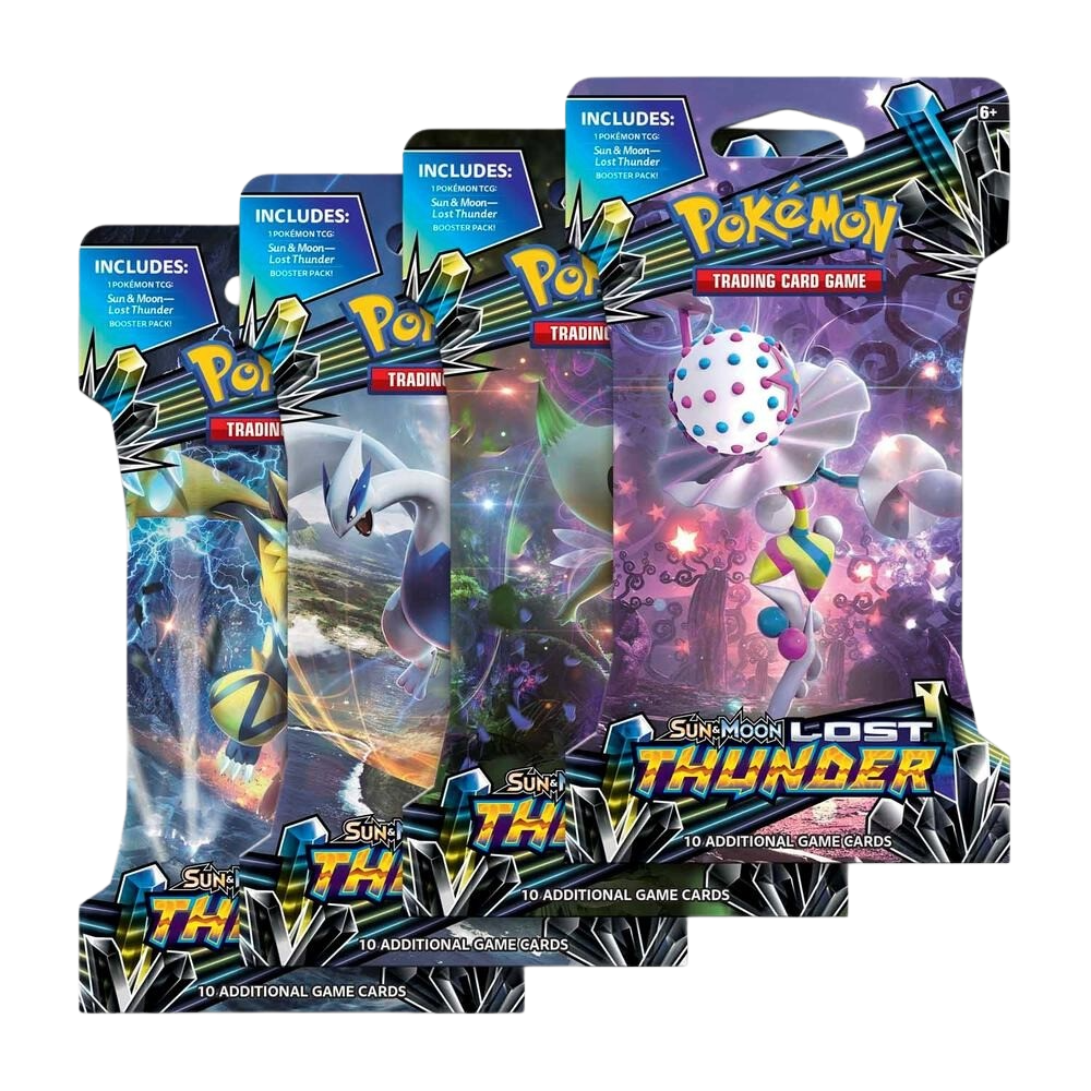 Lost Thunder Sleeved Booster Pack Art Bundle [Set of 4]