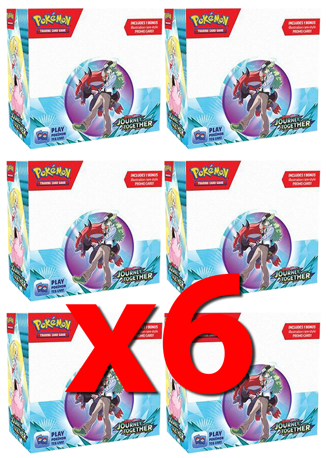 Journey Together Enhanced Booster Box Case w/ Box Topper [Sealed Case - 6 Boxes]